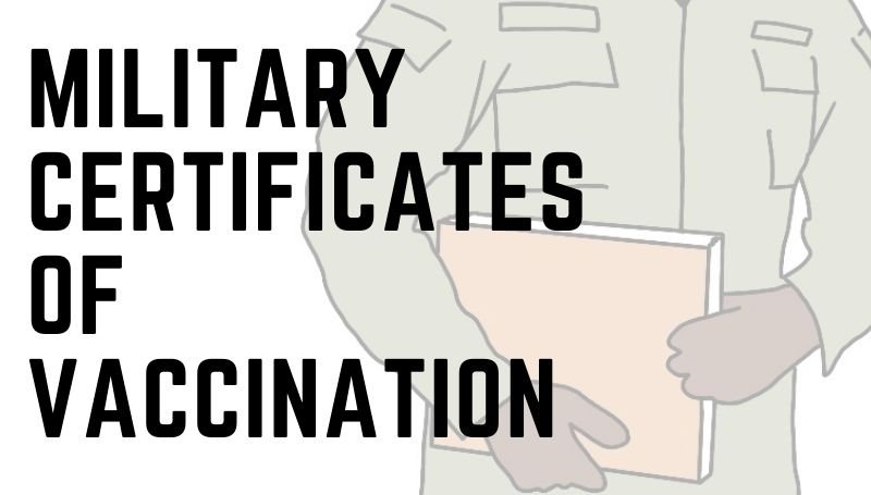 Military certificates of vaccination