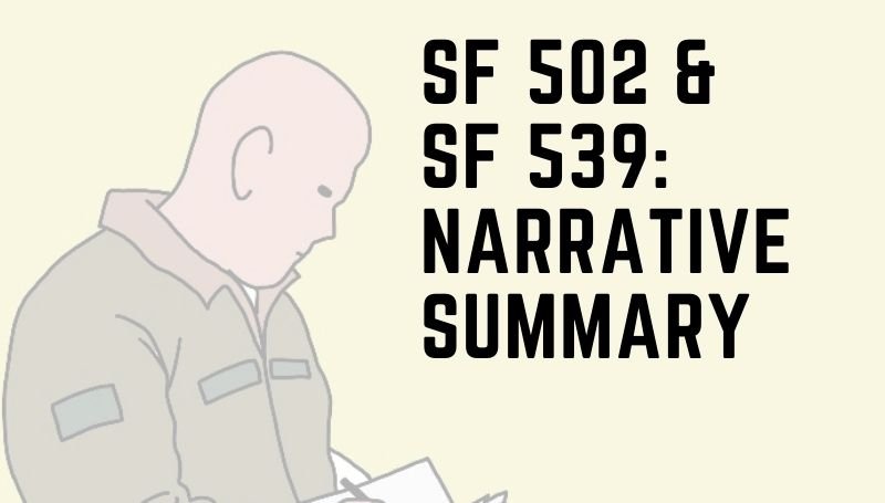 SF 502 and sf 539_ narrative summary